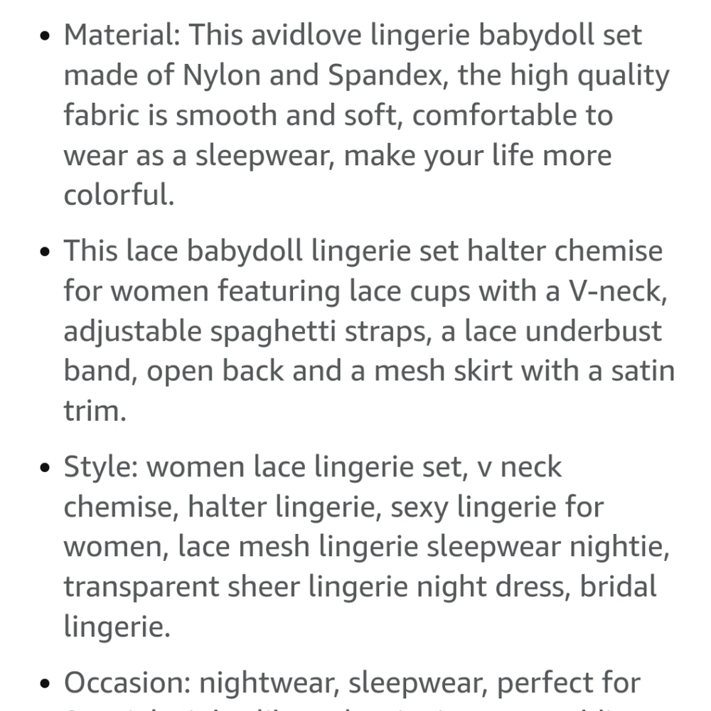 Avidlove lace babydoll size small - Picture 13 of 13